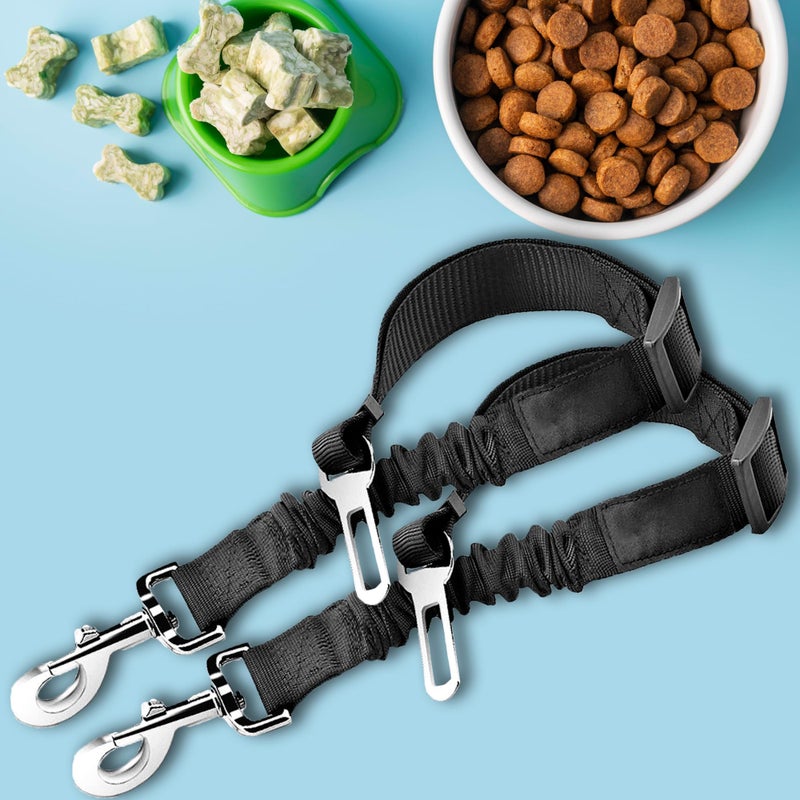 SunGrow Elastic Nylon Ferret Seat Belt, 24â€ - 36â€, Adjustable Black Harness, Elastic Tether with Metal Buckles, 2 Pcs per Pack - Image 4